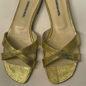 Vanessa Noel New Gold Snakeskin slides 41
